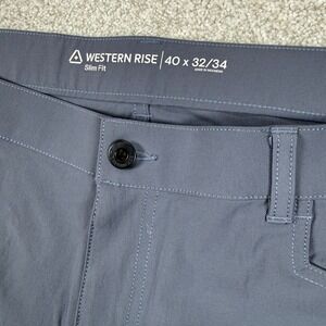 Western Rise Evolution Pant Mens 40 Gray Slim Fit 4-Way Stretch Travel Trousers